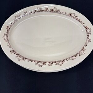 1930s 1940s MAYER CHINA CURTIS PATTERN RESTAURANT OVAL PLATTER VINTAGE